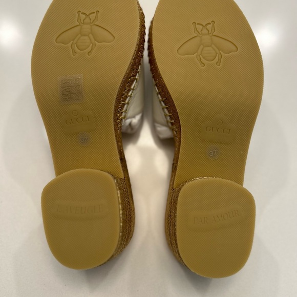 Women Gucci Espadrille platform slides *Never Worn** - Picture 4 of 4